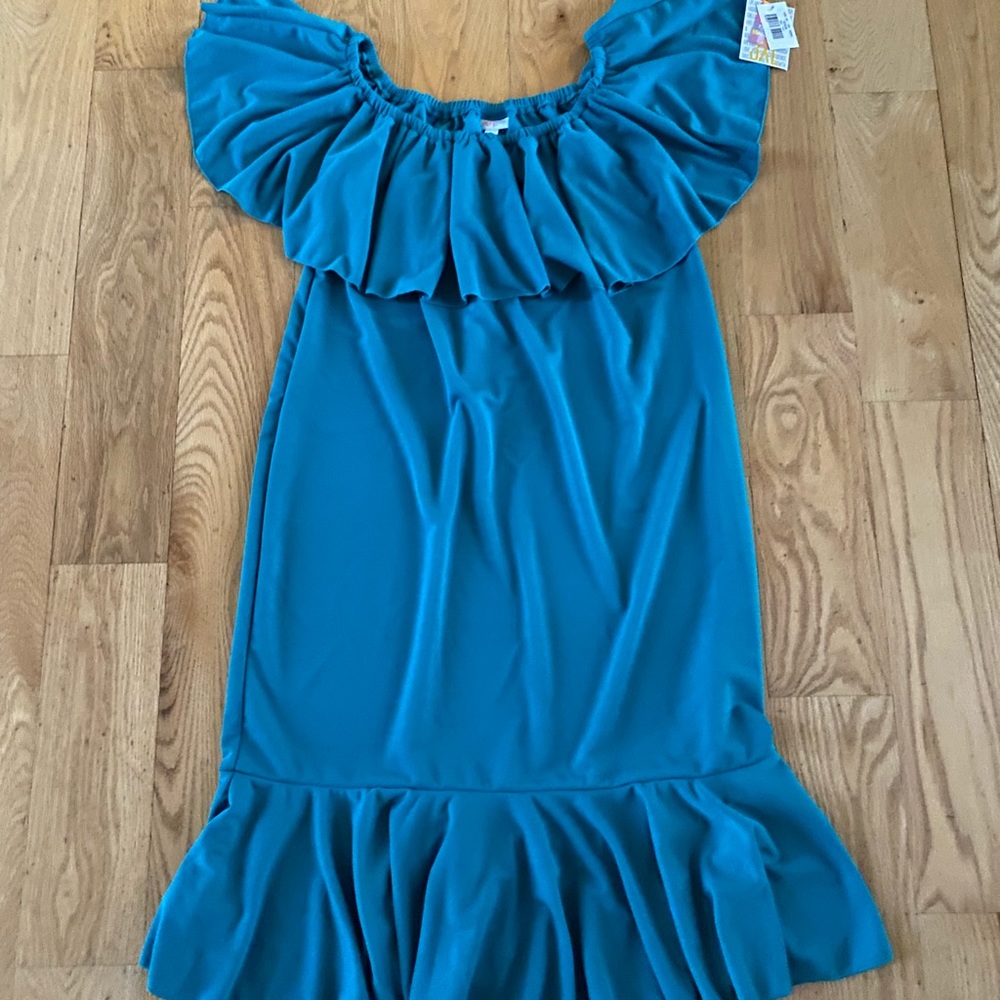 LuLaRoe 3XL Solid Turquoise Cici Dress